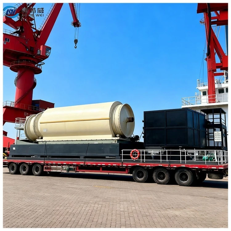 Waste‑Tyre‑Pyrolysis‑Machine‑Loading‑For‑Sea‑Shipment Waste‑Tyre‑Pyrolysis‑Machine‑Loading‑For‑Sea‑Shipment